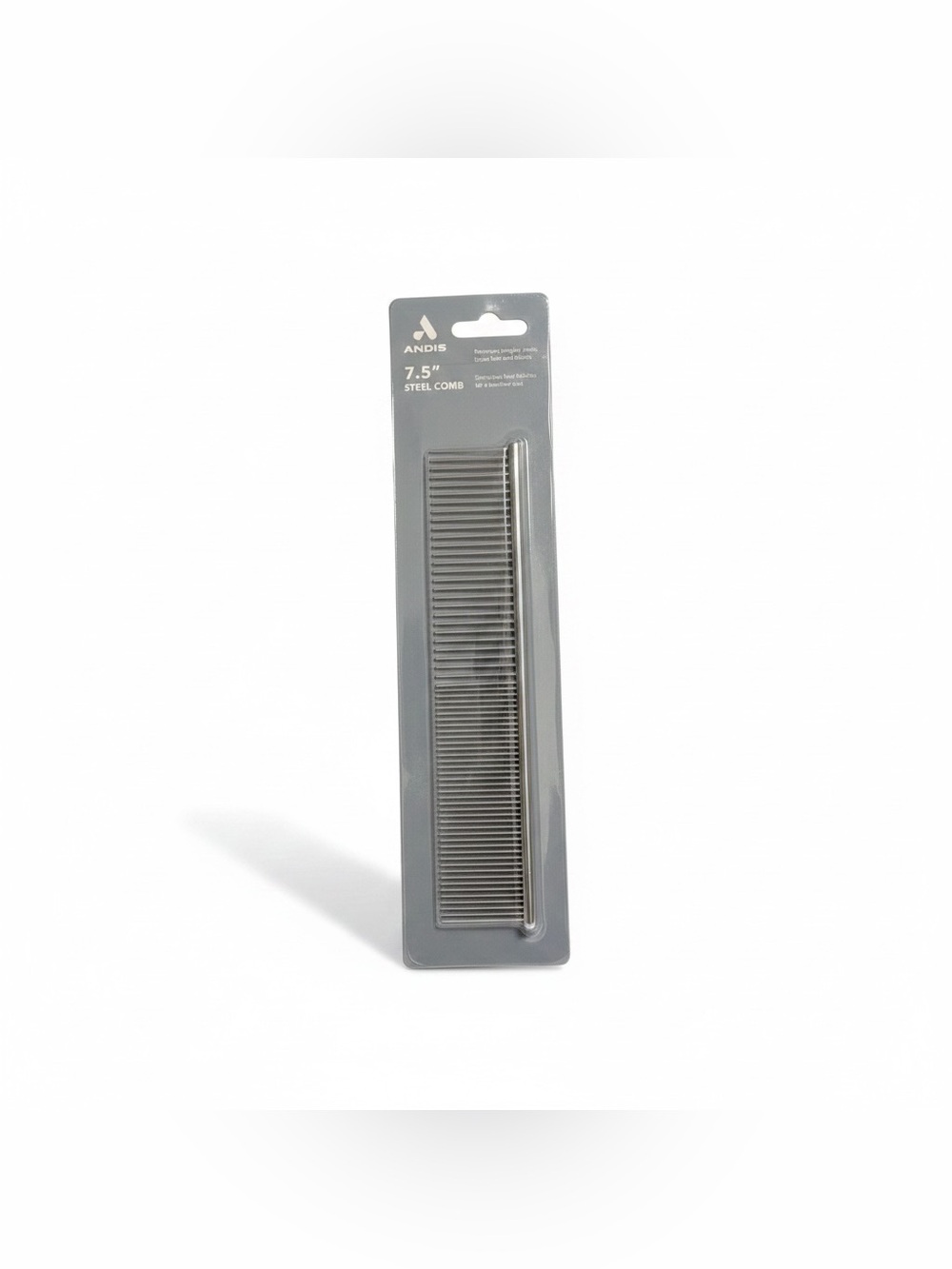 Andis 7.5-inch steel grooming comb, NWT